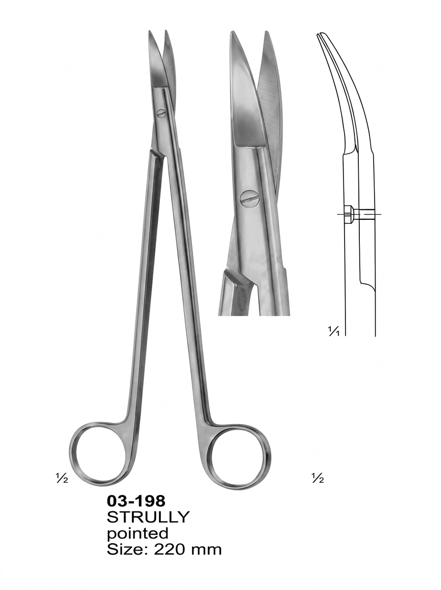 03-198 STRULLY Scissors for Cardiovascular and Neuro Surgery