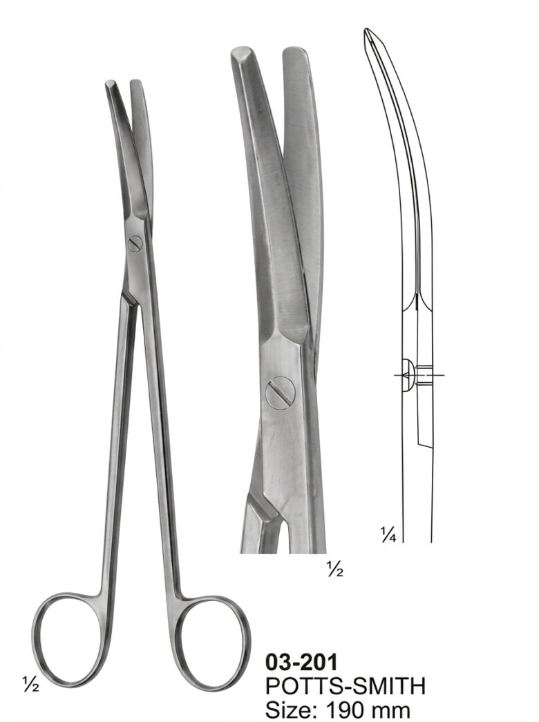 03-201 POTTS SMITH Scissors for Cardiovascular and Neuro Surgery