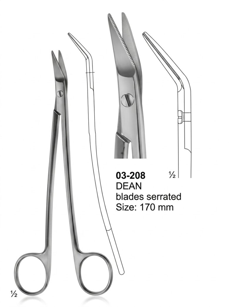 03-208 DEAN Delicate Nasal and Tonsil Scissors