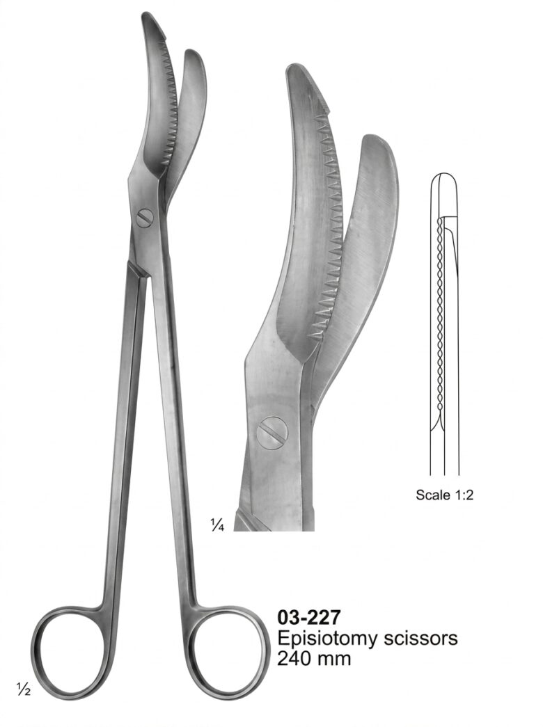 03-227 Episiotomy scissors Scissors for Obstetrics