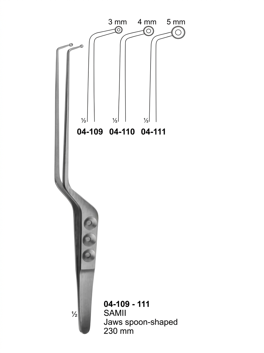 04-10-9-111 04 109 111 SAMII Forceps for grasping tissue tumors etc