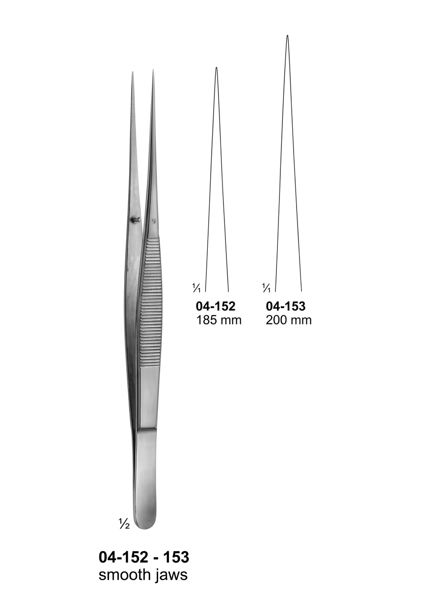 04-15-2-153 04 152 153 smooth jaws Delicate Dissecting Forceps
