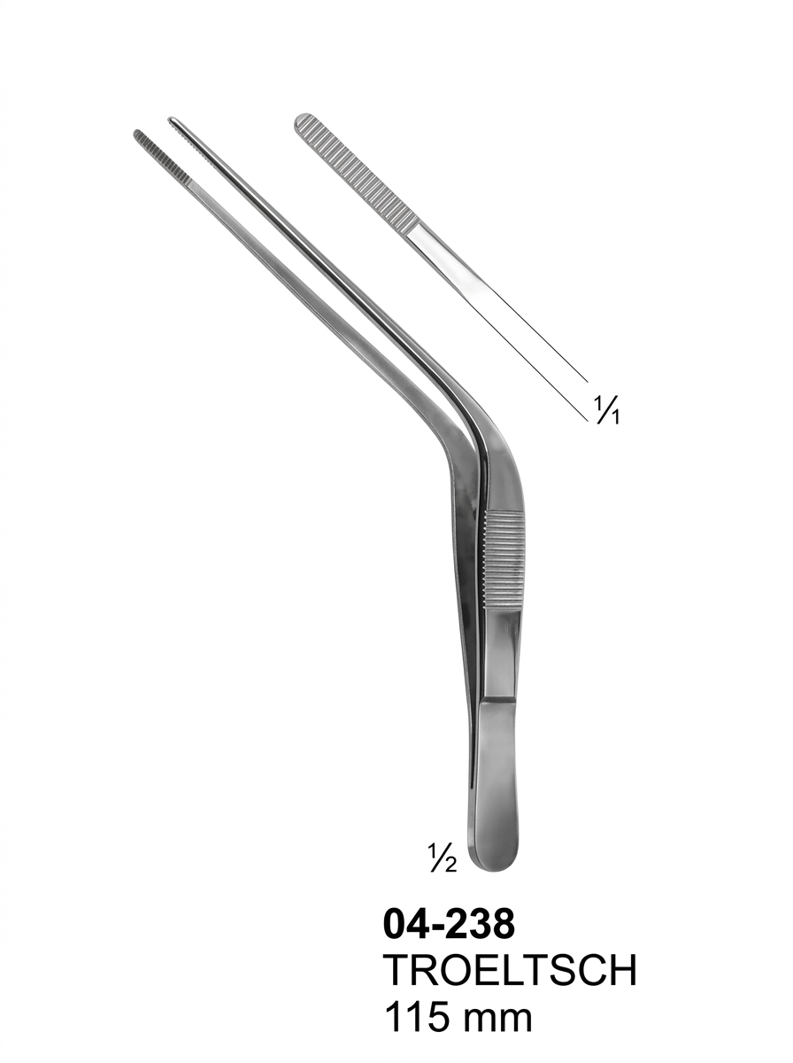 04-238 TROELTSCH Forceps Bayonet Shaped