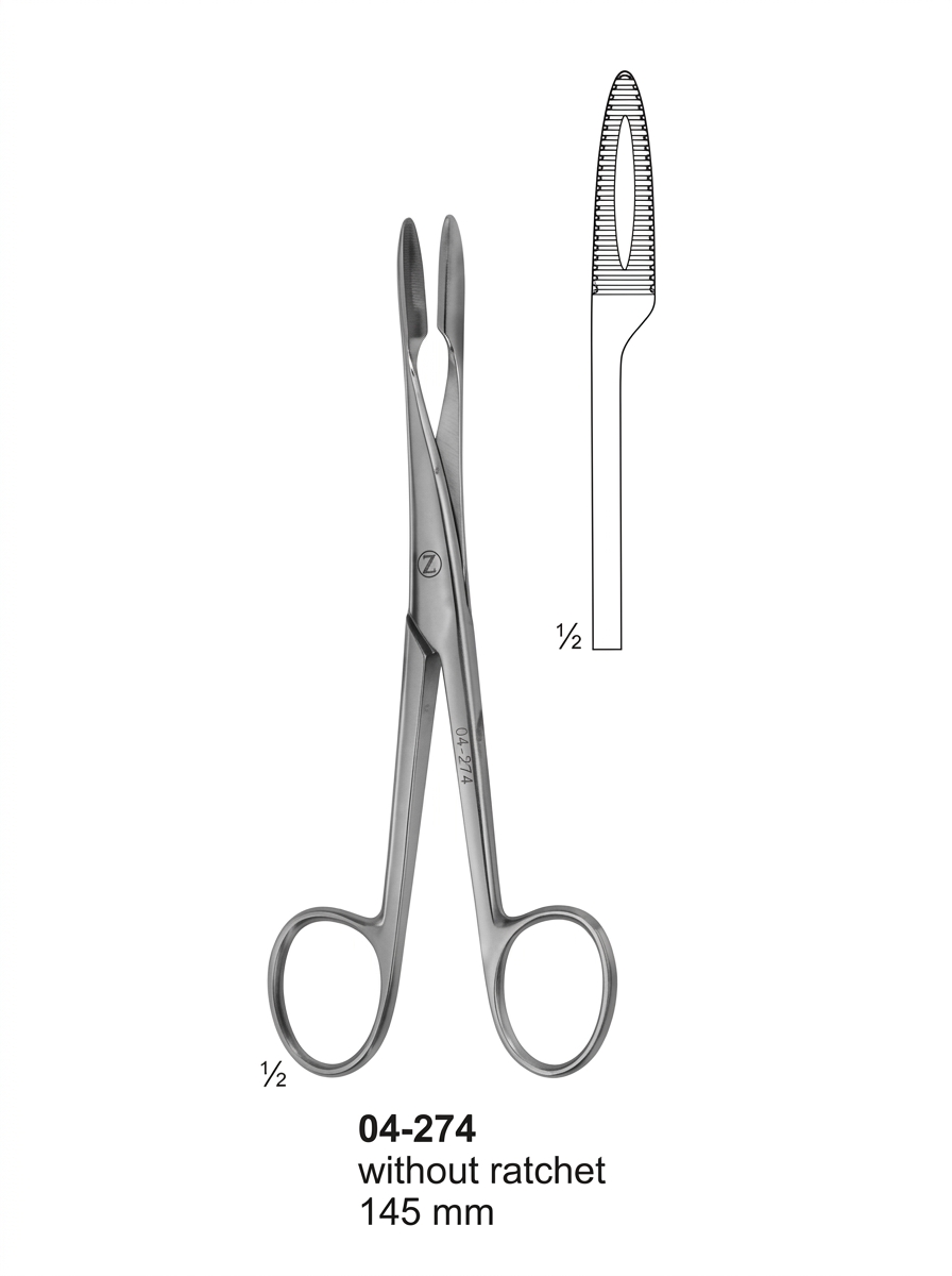 without ratchet Sponge and Dressing Forceps