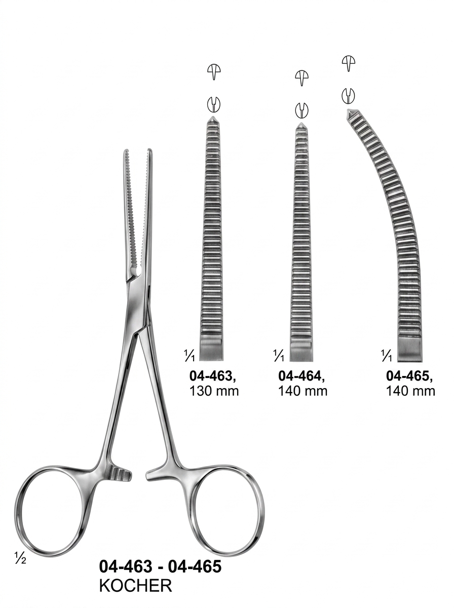 KOCHER Haemostatic Forceps