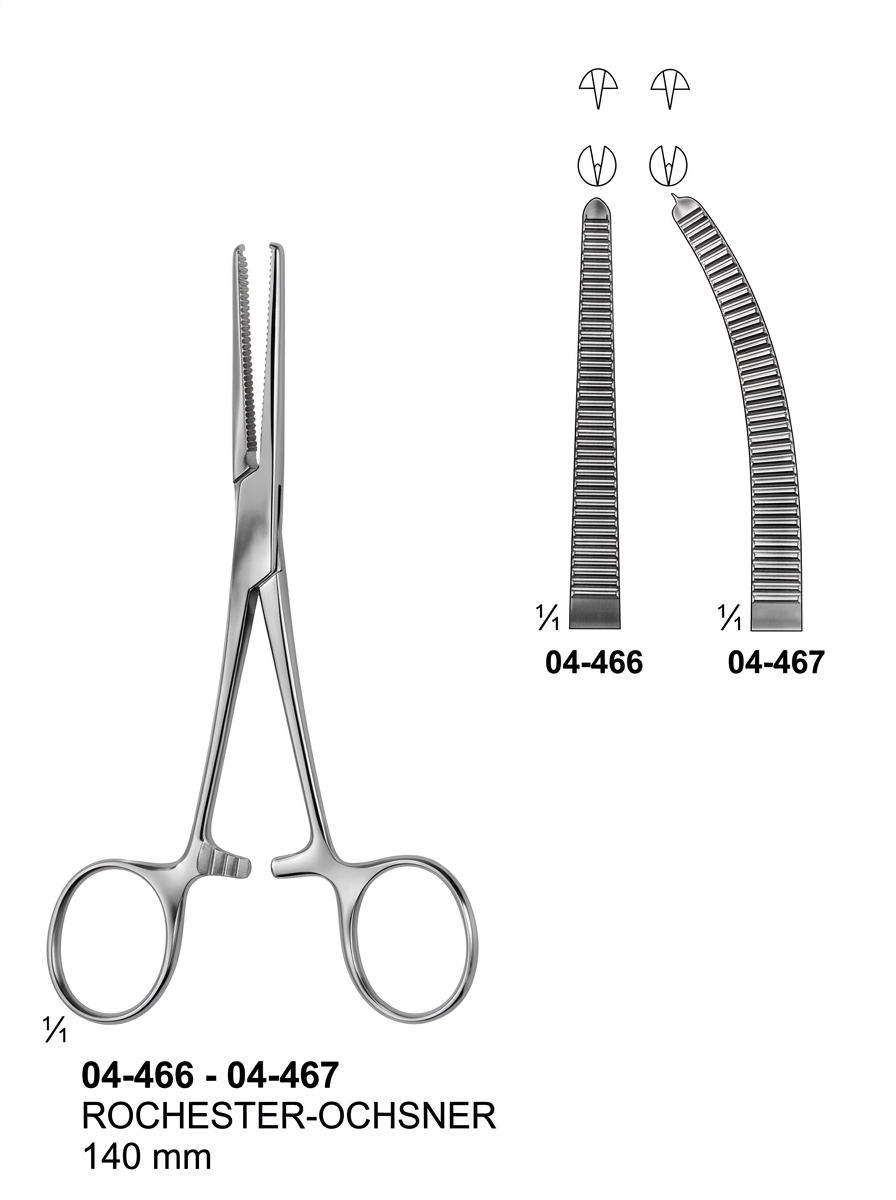 04-466-04-467 ROCHESTER OCHSNER Haemostatic Forceps