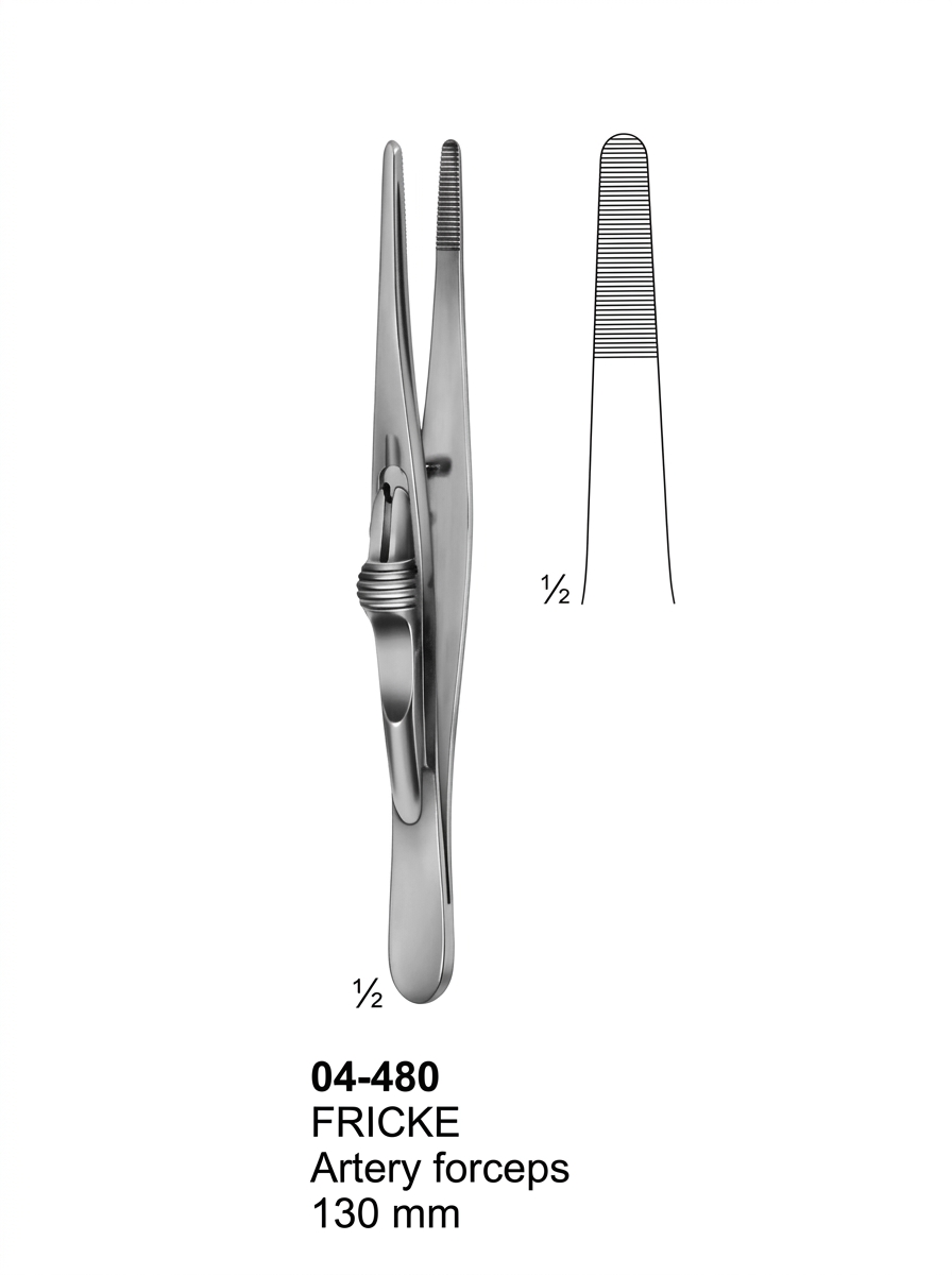 04-480 FRICKE Haemostatic Forceps