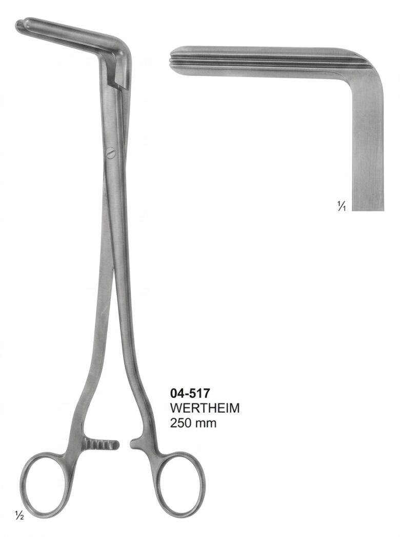 04-517 WERTHEIM Hysterectomy Forceps Vaginal Clamps and Compression Forceps