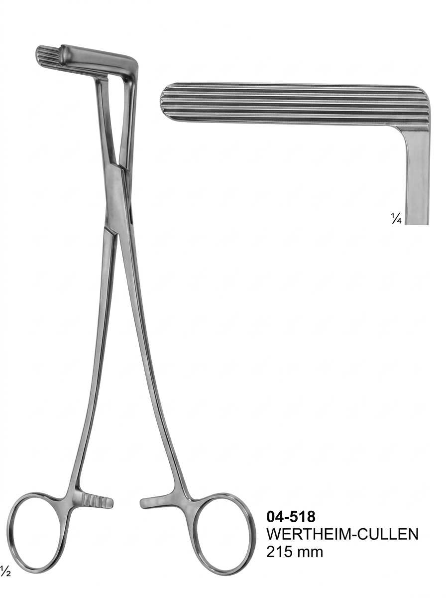 04-518 WERTHEIM CULLEN Hysterectomy Forceps Vaginal Clamps and Compression Forceps
