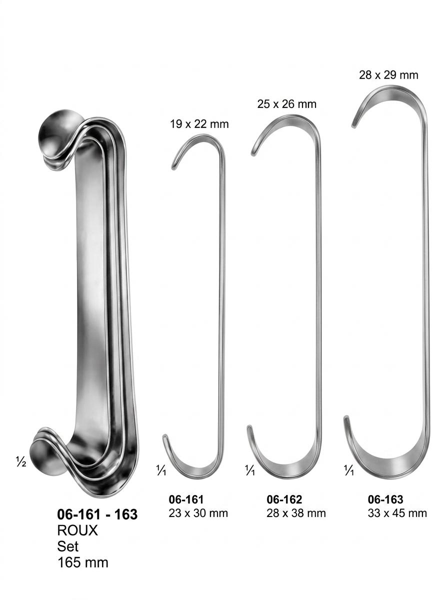 06-16-1-163 06 161 163 ROUX Retractors