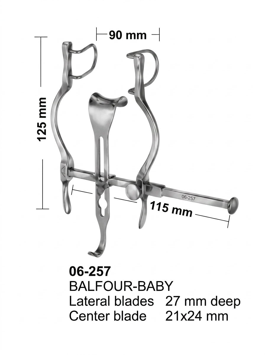 06-257 BALFOUR BABY Abdominal Retractors