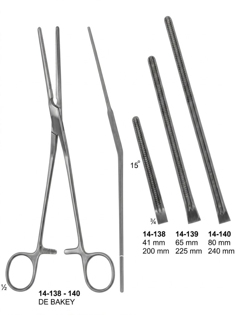 14-13-8-140 14 138 140 DE BAKEY ATRAUMATA Coarctation Clamps