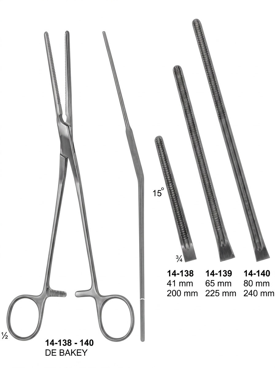 14-13-8-140 14 138 140 DE BAKEY ATRAUMATA Coarctation Clamps