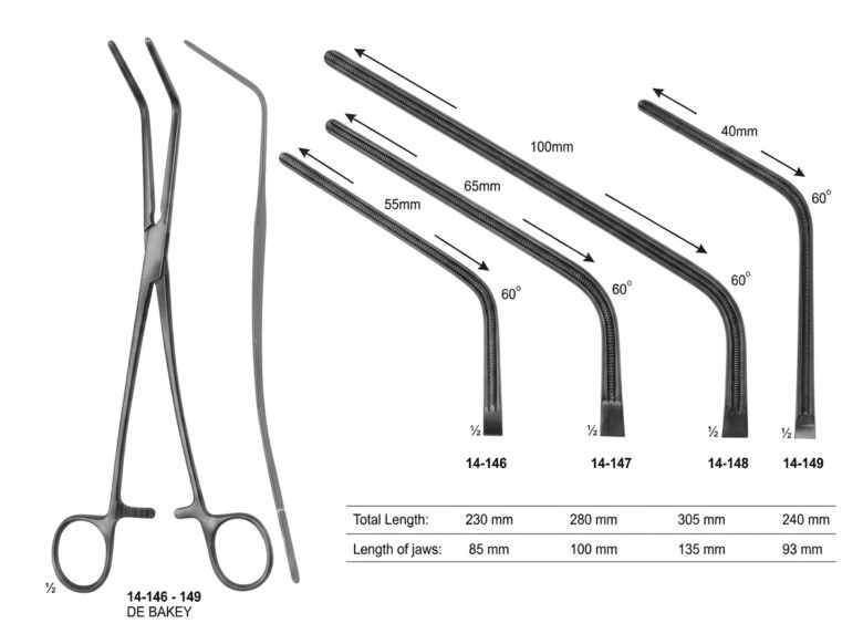14-14-6-149 14 146 149 DE BAKEY Multi Purpose Clamps