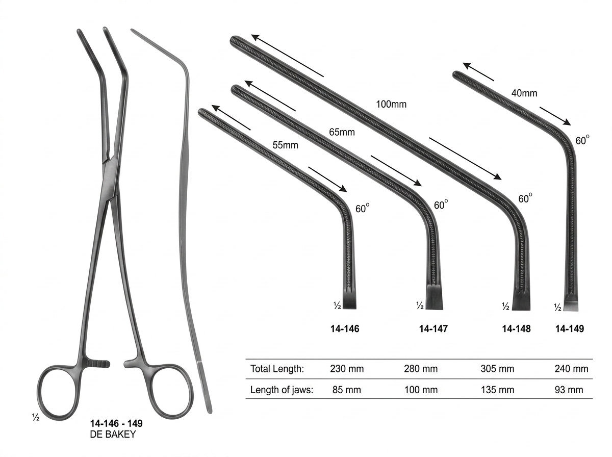 14-14-6-149 14 146 149 DE BAKEY Multi Purpose Clamps