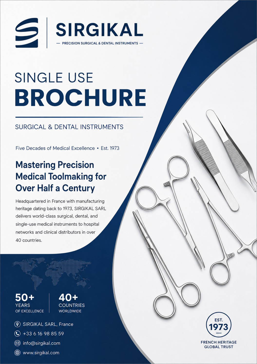 Couverture de la brochure d'instruments à usage unique Sirgikal